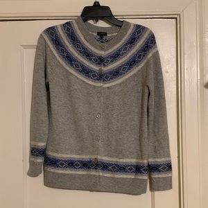 Talbots Fair Isle sweater 70% nylon 30% lambs wool
